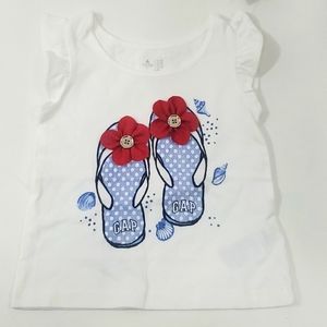 Gap baby girl top sandals & is sea shells 12-18 months